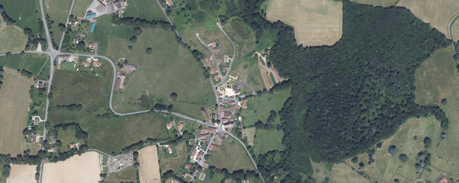 Vue aérienne de Saint-Martin-le-Vieux (Haute-Vienne)