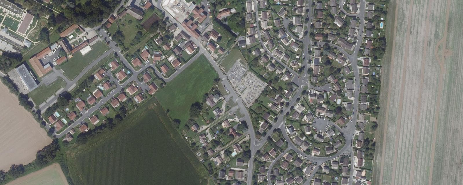 Vue aérienne de Saint-Pathus (Seine-et-Marne)
