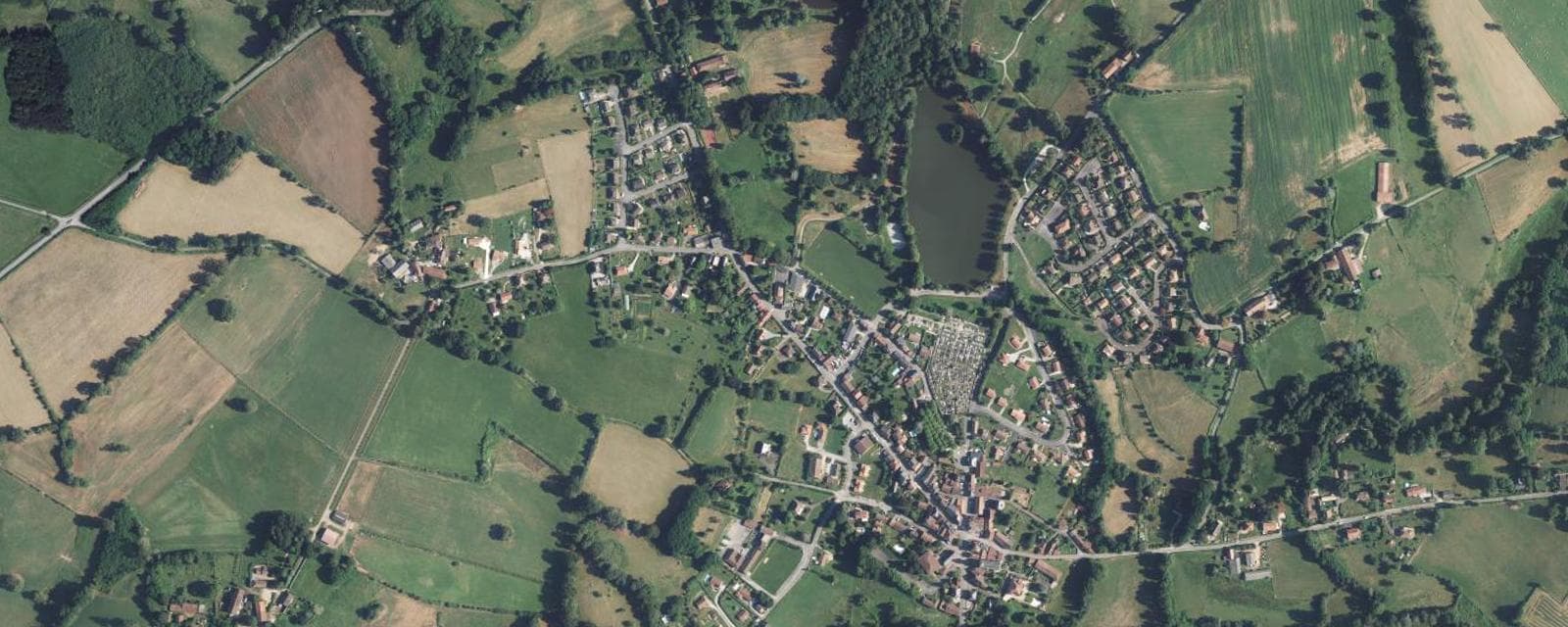 Vue aérienne de Saint-Paul (Haute-Vienne)