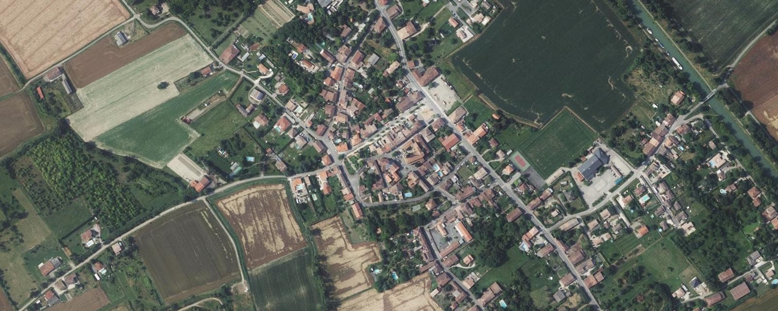 Vue aérienne de Saint-Porquier (Tarn-et-Garonne)