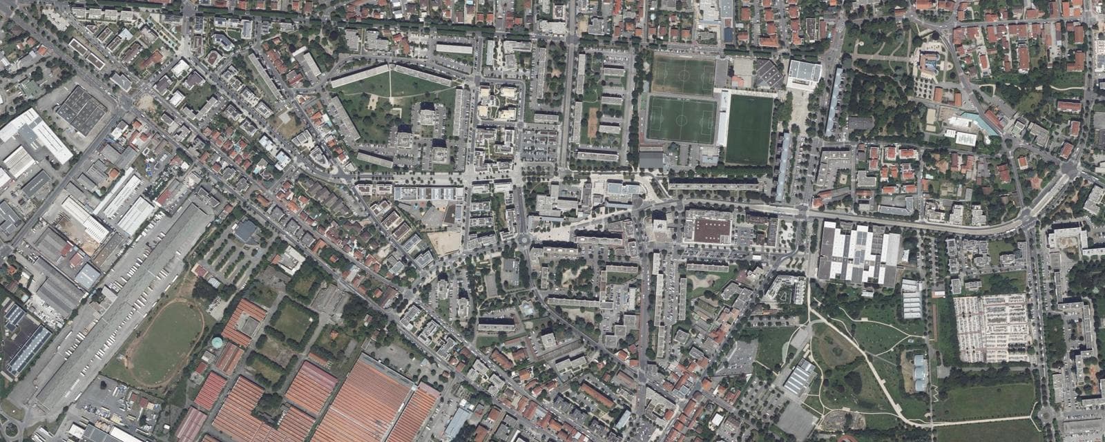 Vue aérienne de Saint-Priest (Rhône)