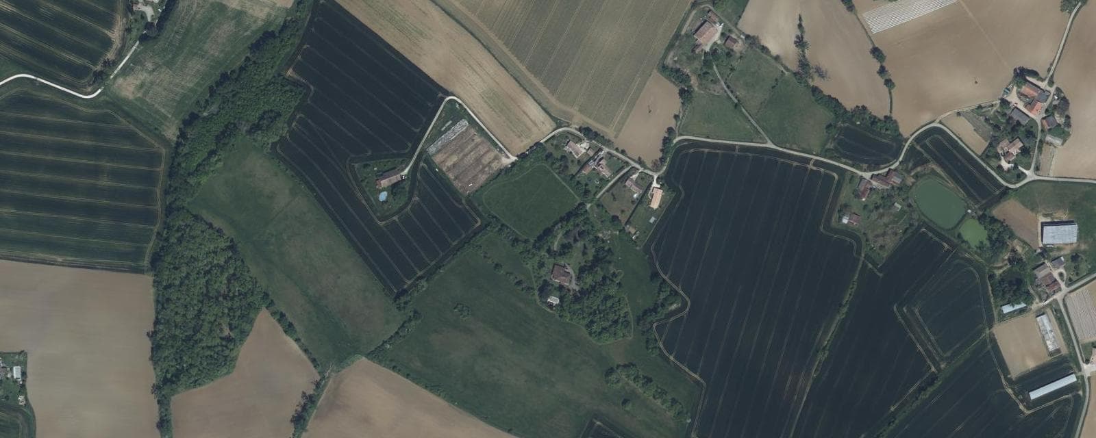 Vue aérienne de Saint-Vincent-de-Lamontjoie (Lot-et-Garonne)