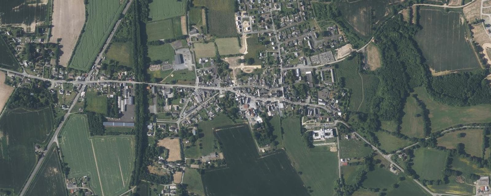 Vue aérienne de Saint-Vincent-des-Landes (Loire-Atlantique)