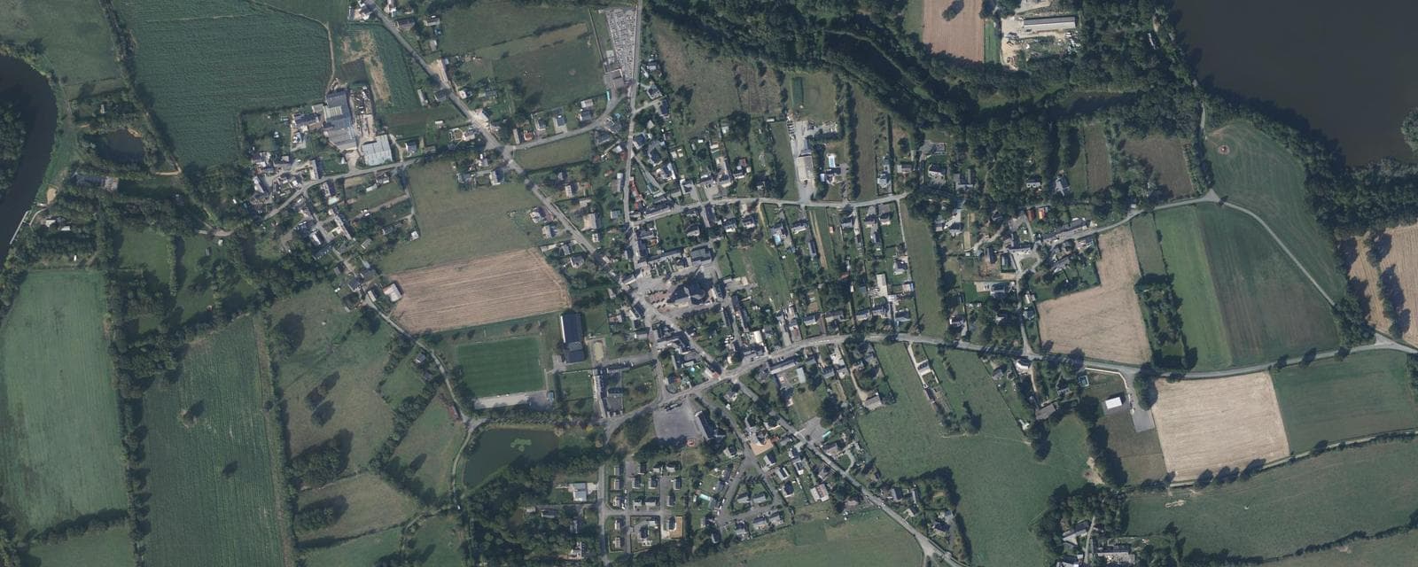 Vue aérienne de Sainte-Anne-sur-Vilaine (Ille-et-Vilaine)