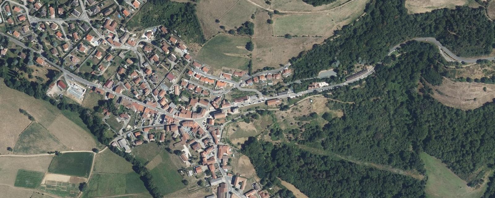 Vue aérienne de Sainte-Catherine (Rhône)