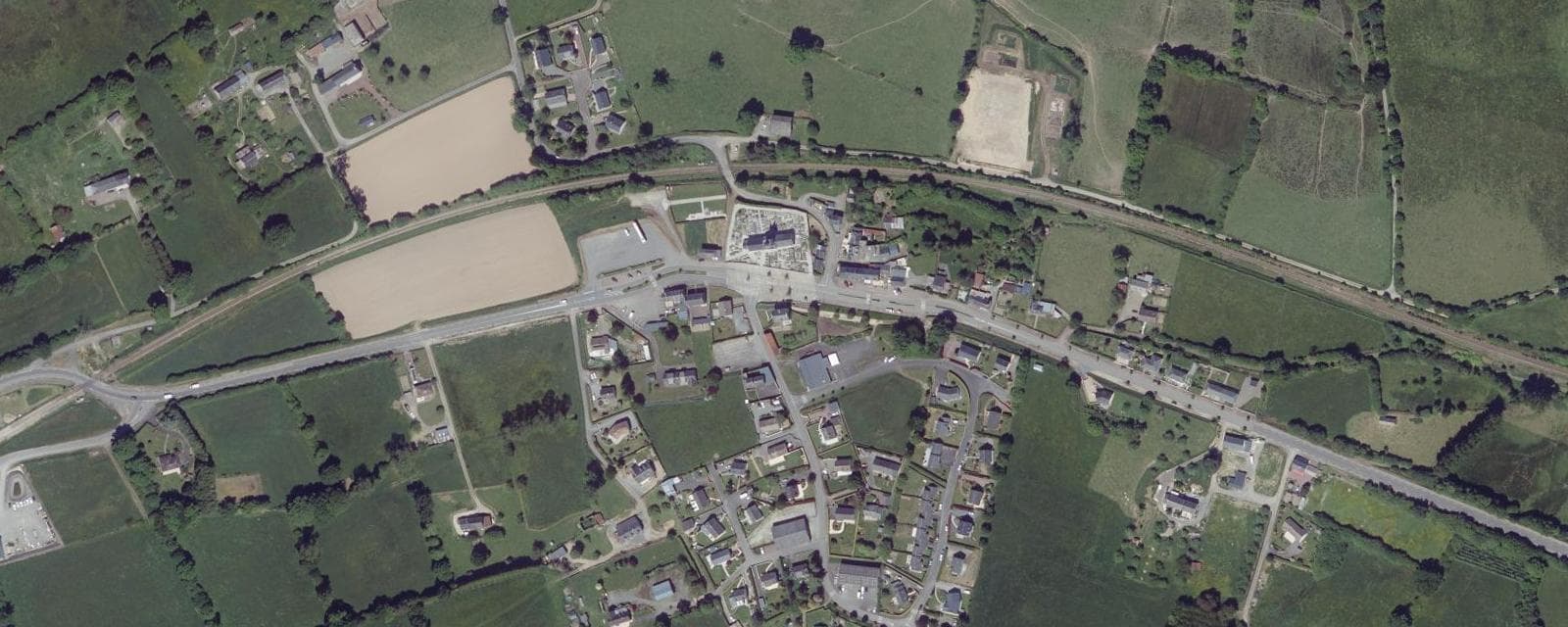 Vue aérienne de Sainte-Cécile (Manche)