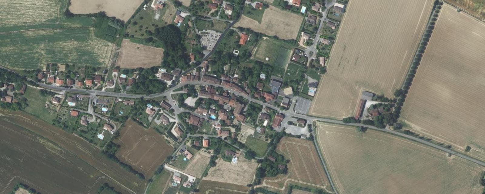 Vue aérienne de Sainte-Christie (Gers)