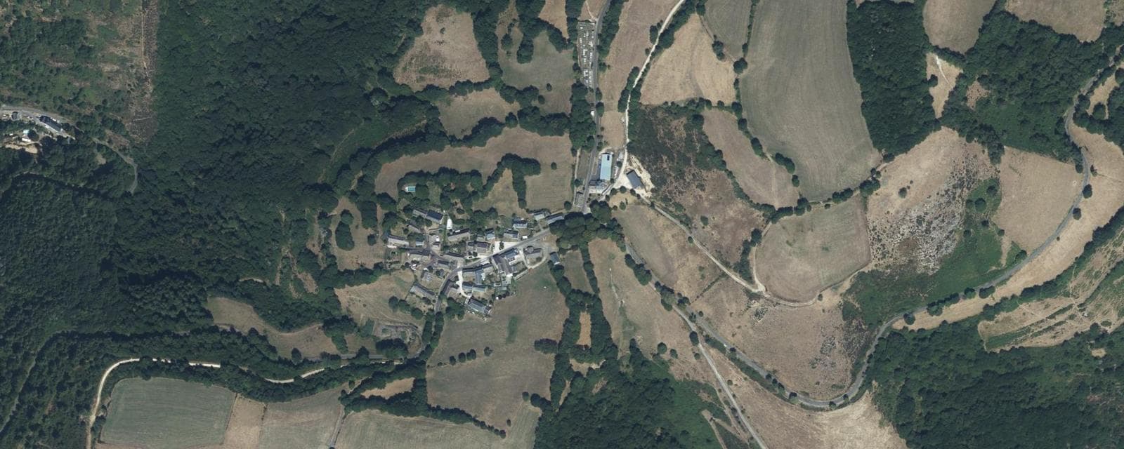 Vue aérienne de Sainte-Marie (Cantal)