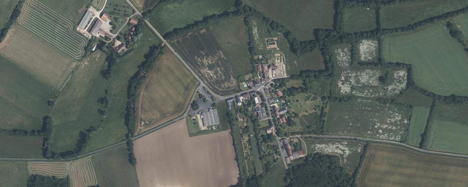 Vue aérienne de Sainte-Radégonde (Vienne)