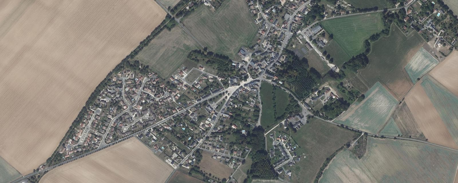 Vue aérienne de Sainte-Solange (Cher)