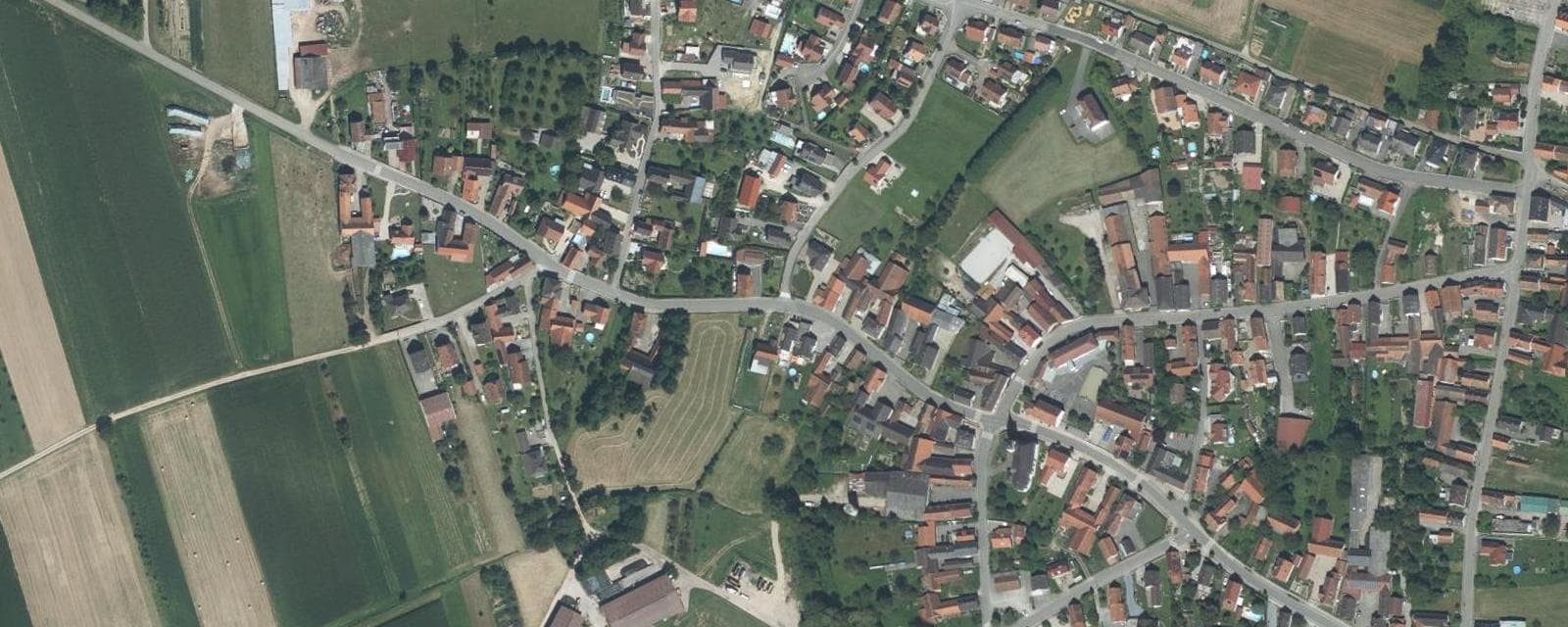 Vue aérienne de Salmbach (Bas-Rhin)