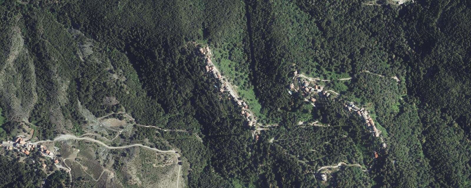 Vue aérienne de Sant'Andréa-di-Bozio (Haute-Corse)