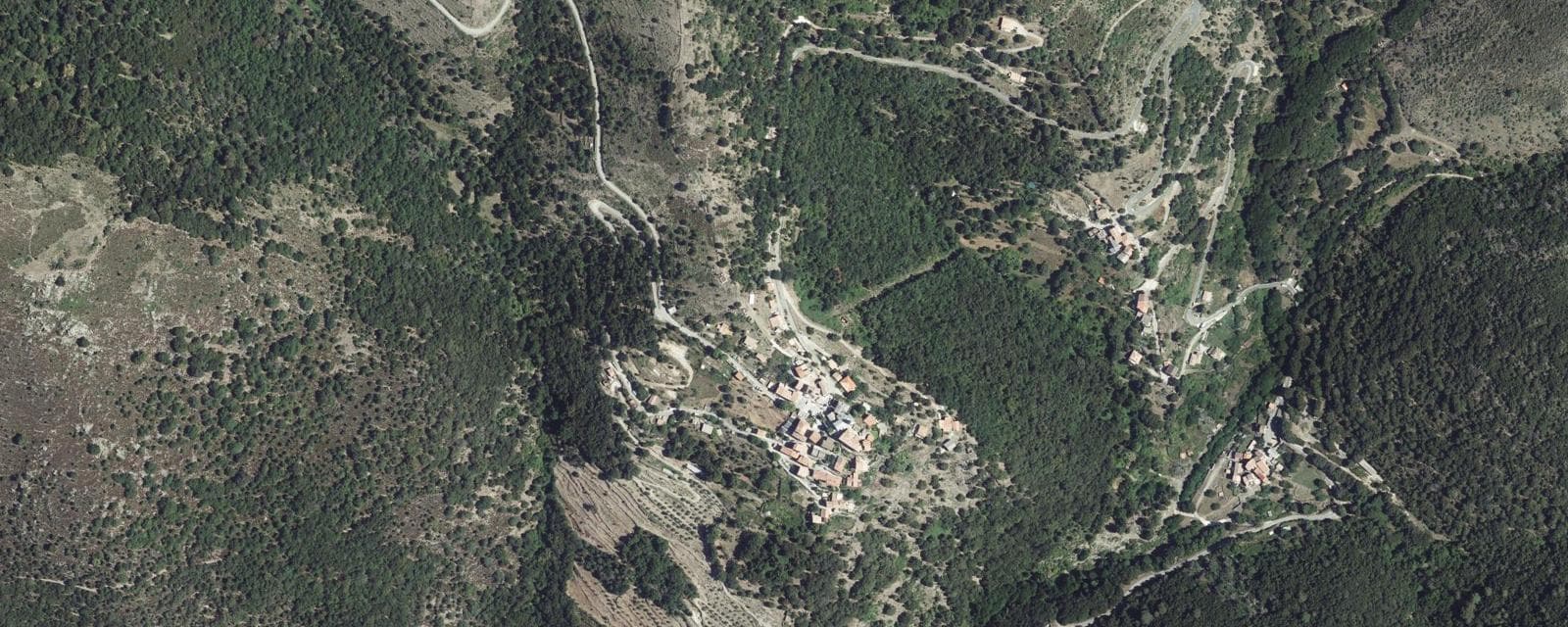 Vue aérienne de Santa-Lucia-di-Mercurio (Haute-Corse)