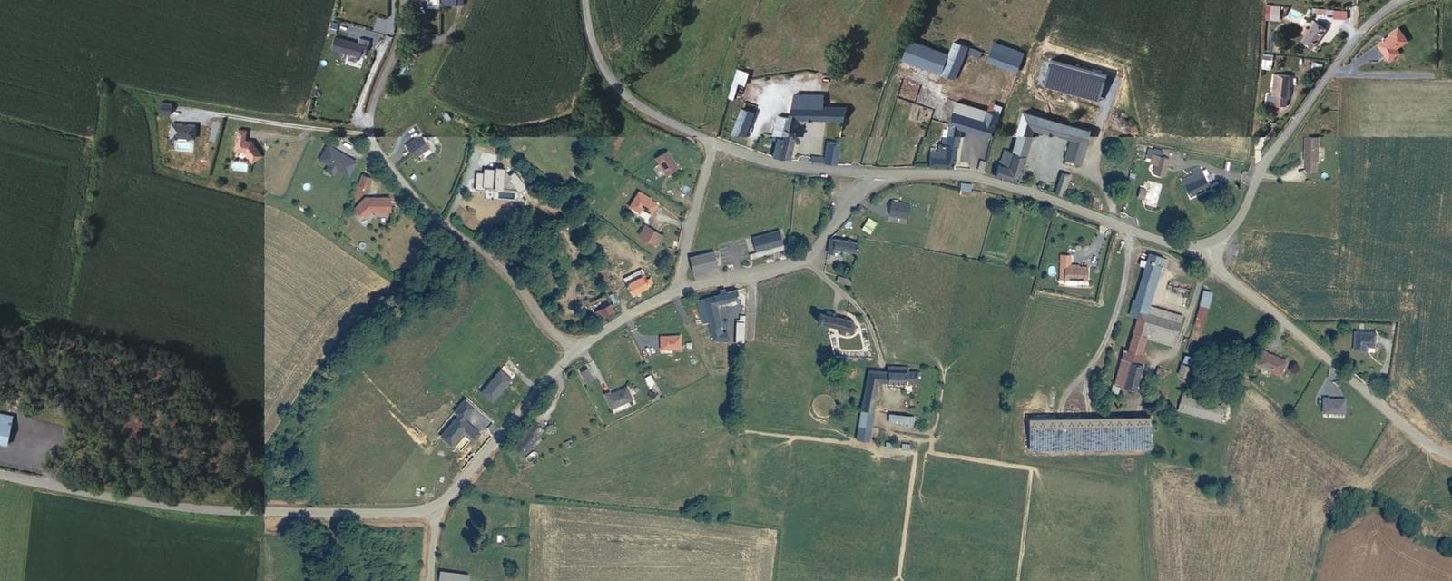 Vue aérienne de Saubole (Pyrénées-Atlantiques)