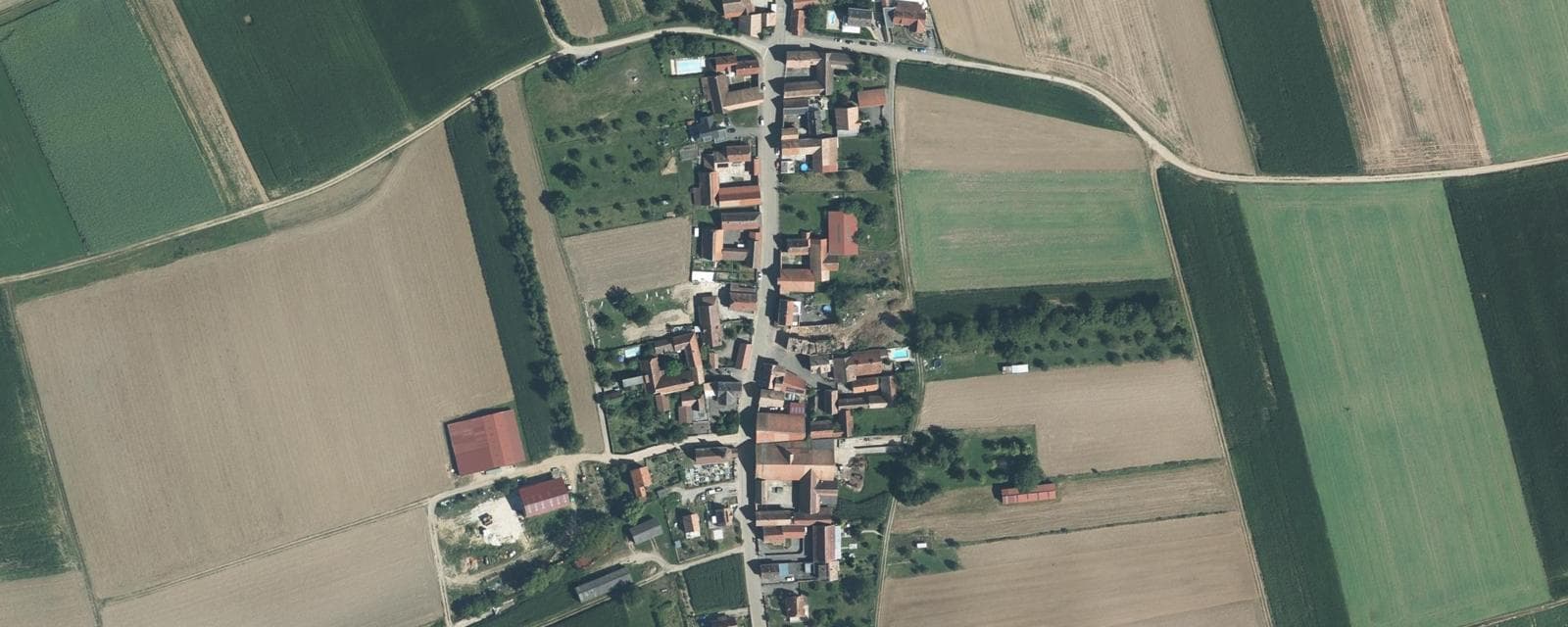 Vue aérienne de Scherlenheim (Bas-Rhin)
