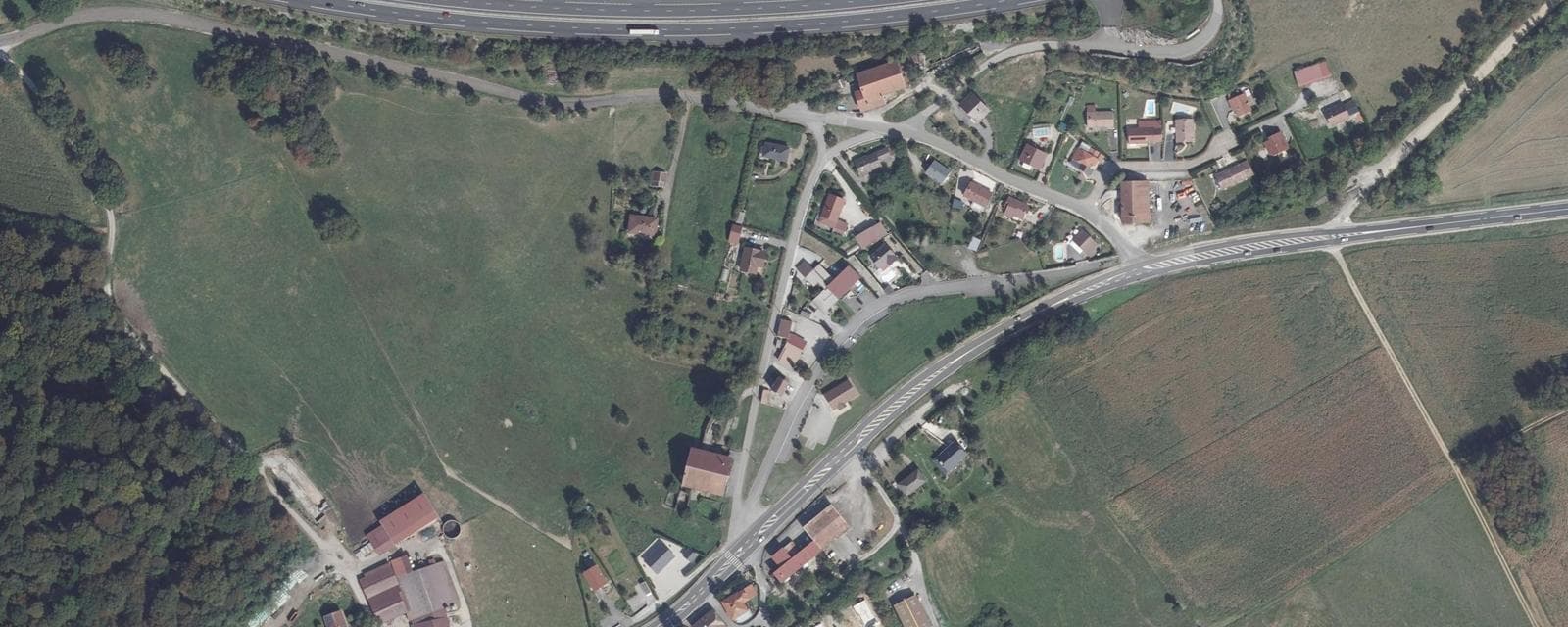 Vue aérienne de Séchin (Doubs)