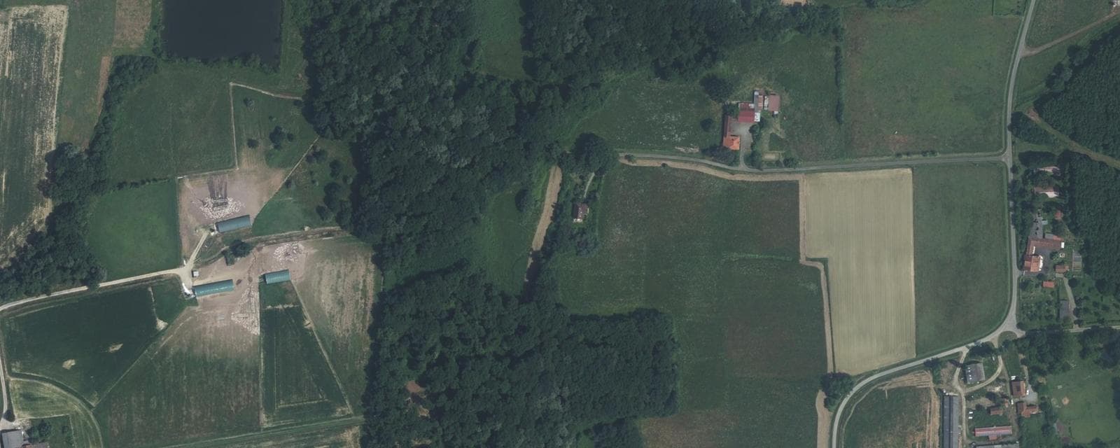 Vue aérienne de Ségos (Gers)