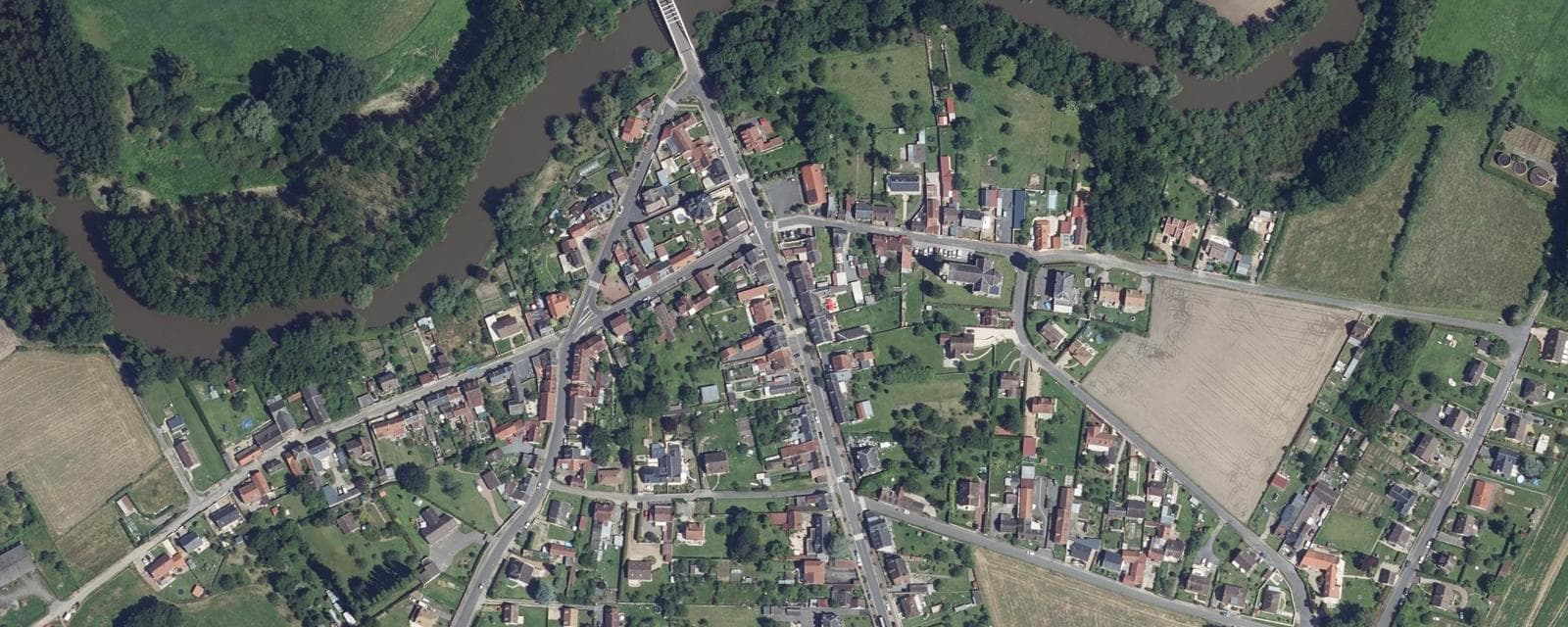 Vue aérienne de Sempigny (Oise)