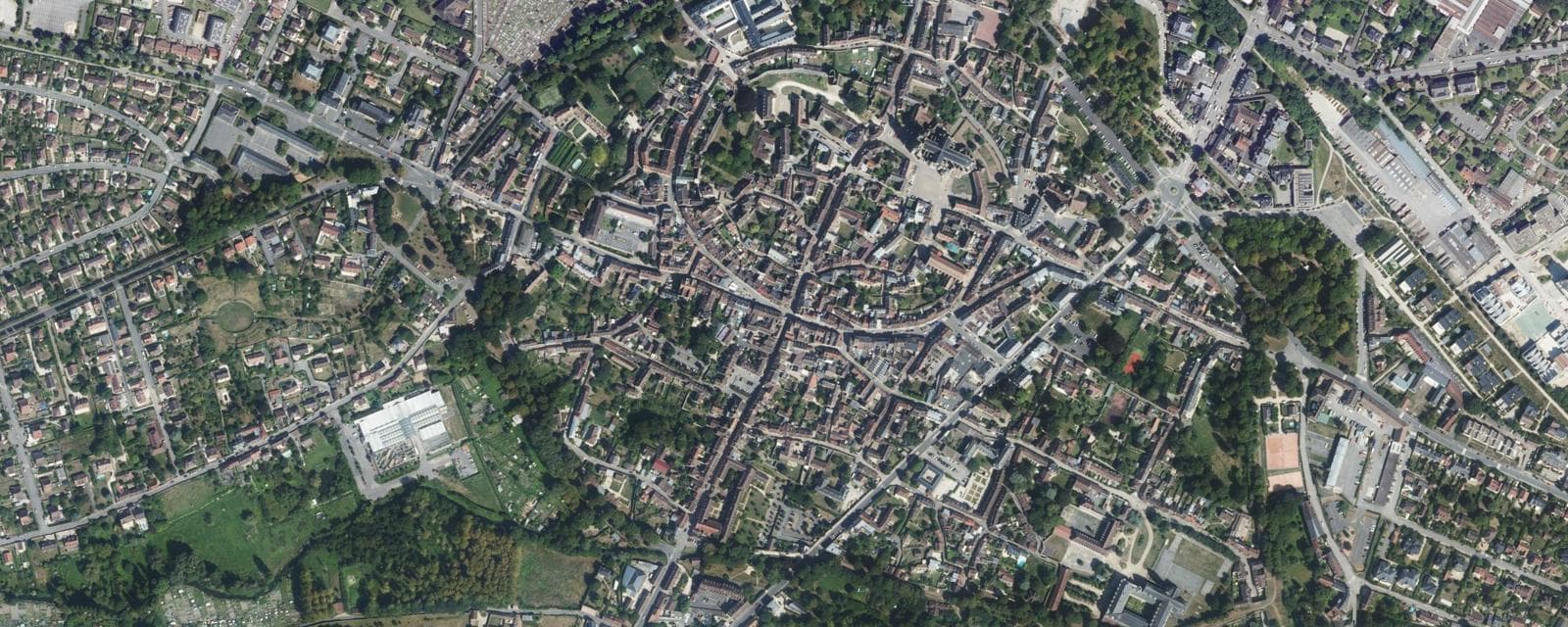 Vue aérienne de Senlis (Oise)