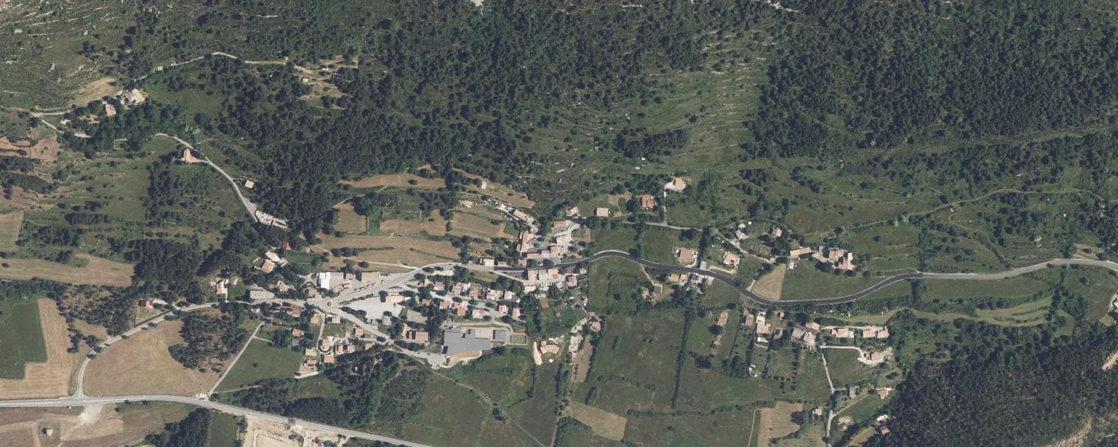 Vue aérienne de Séranon (Alpes-Maritimes)