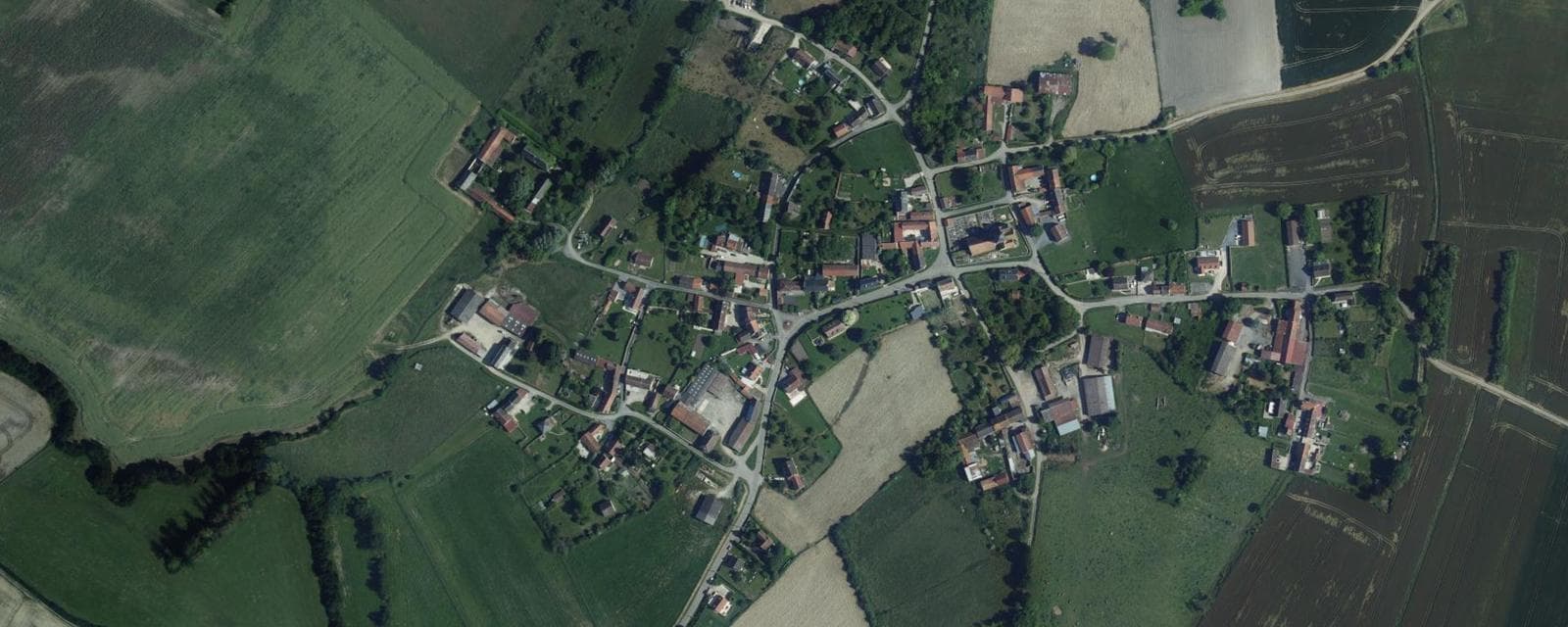 Vue aérienne de Sergy (Aisne)