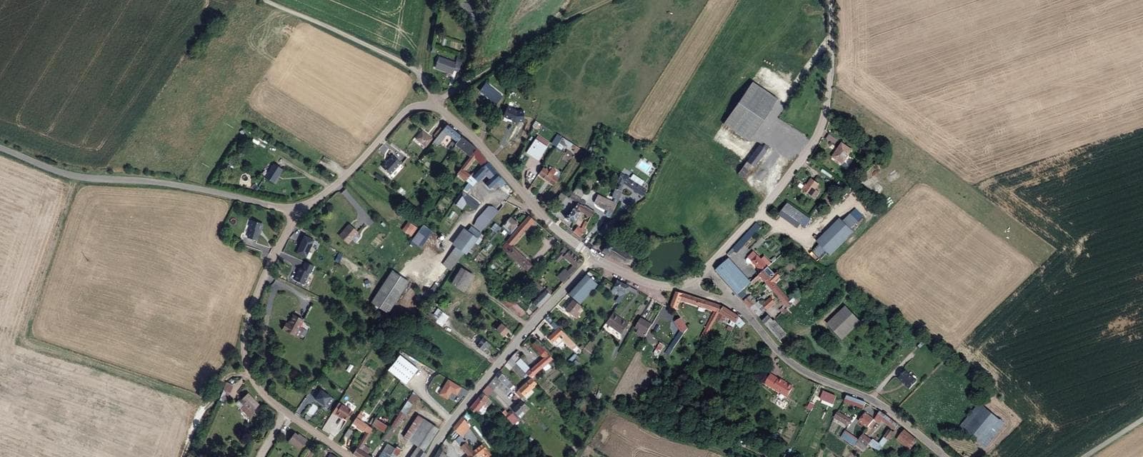 Vue aérienne de Seux (Somme)