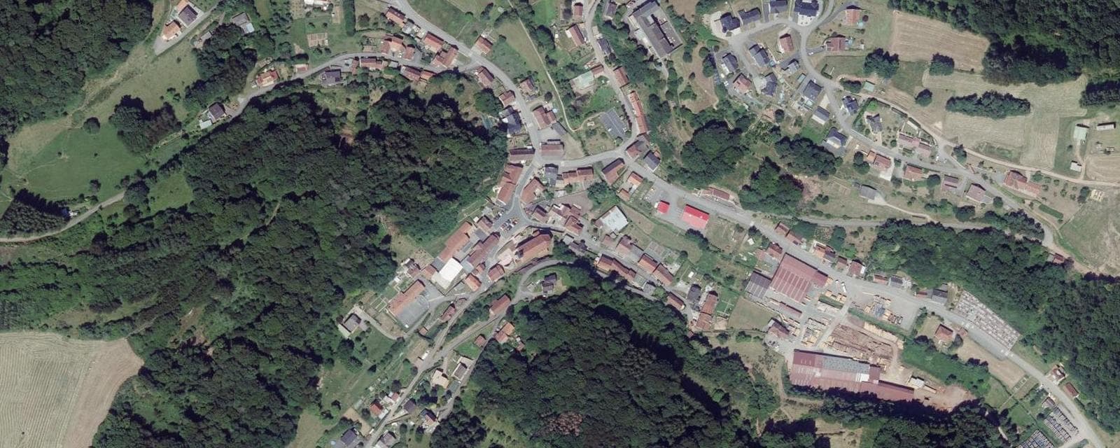Vue aérienne de Siersthal (Moselle)