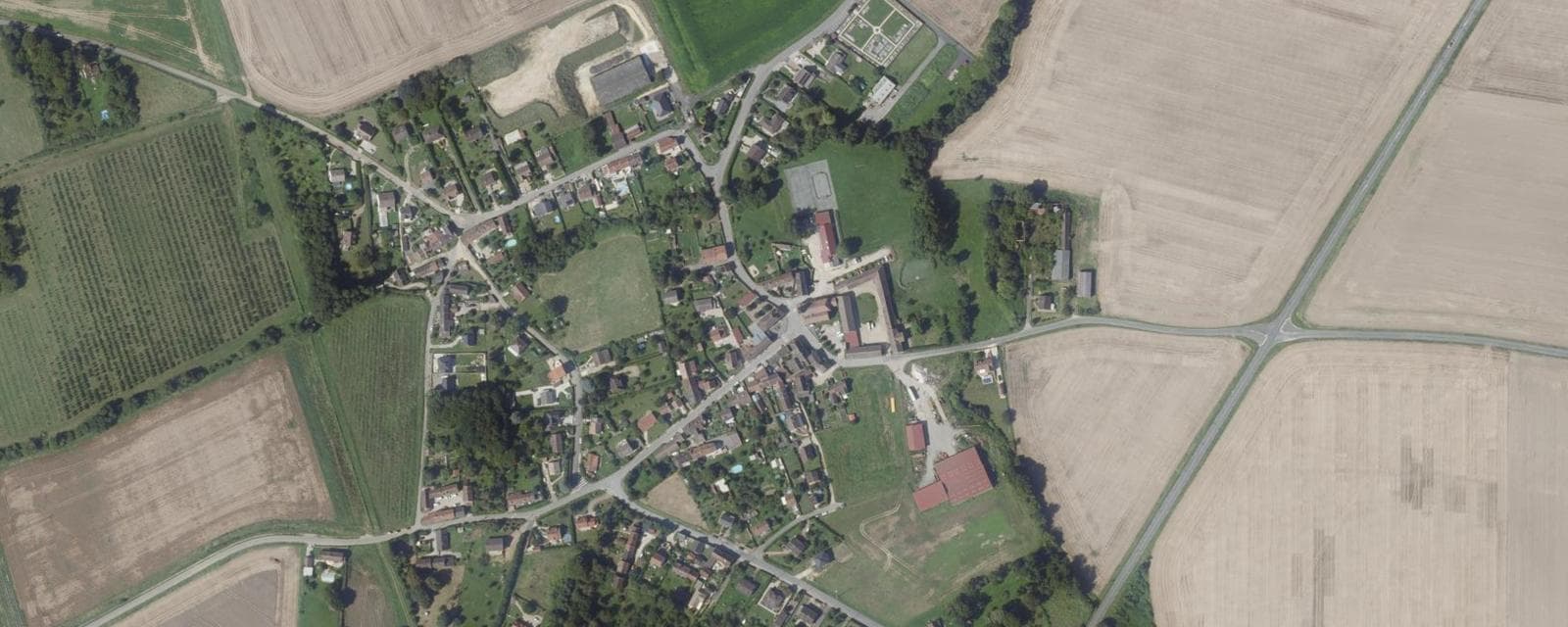 Vue aérienne de Signy-Signets (Seine-et-Marne)