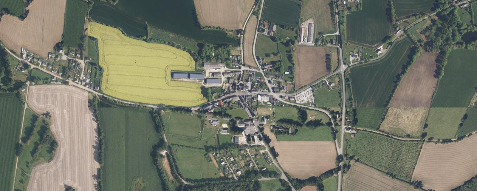 Vue aérienne de Silfiac (Morbihan)