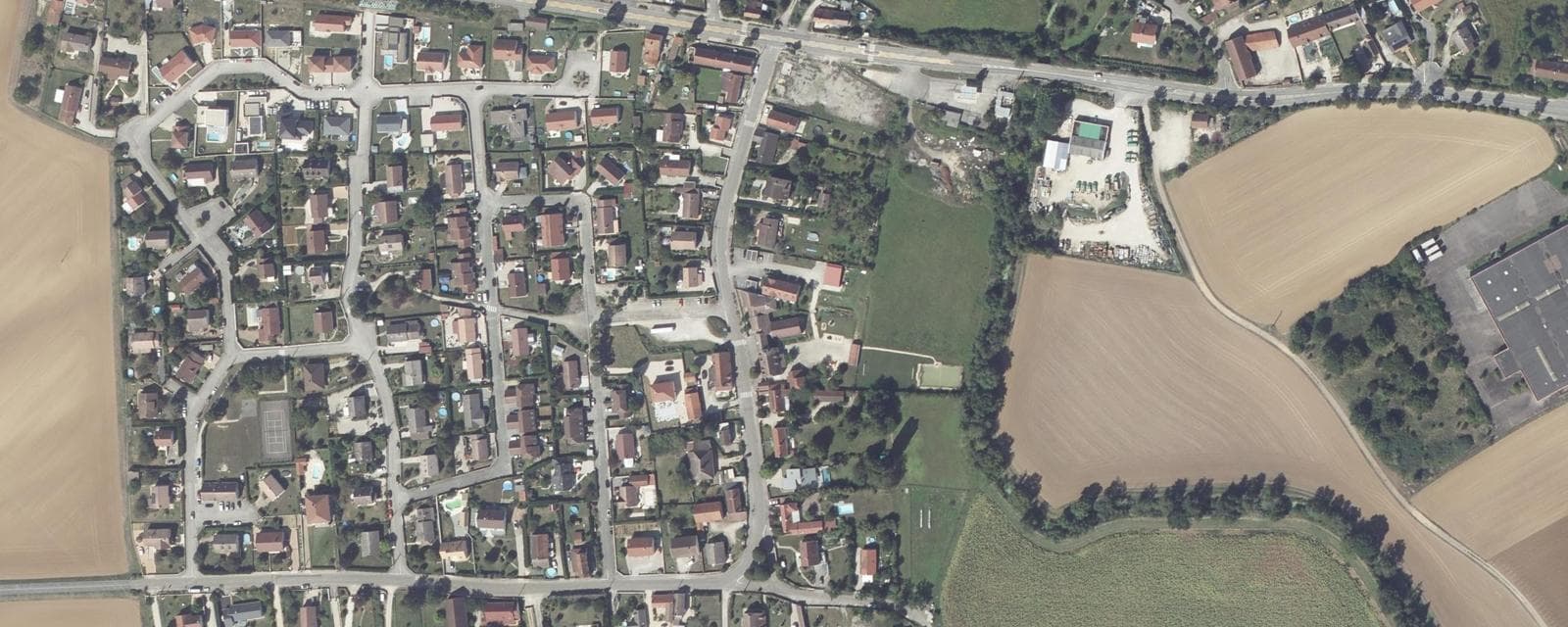 Vue aérienne de Soirans (Côte-d'Or)