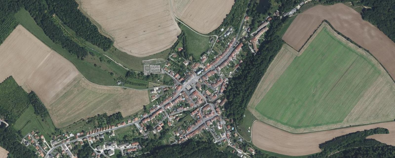 Vue aérienne de Sommedieue (Meuse)