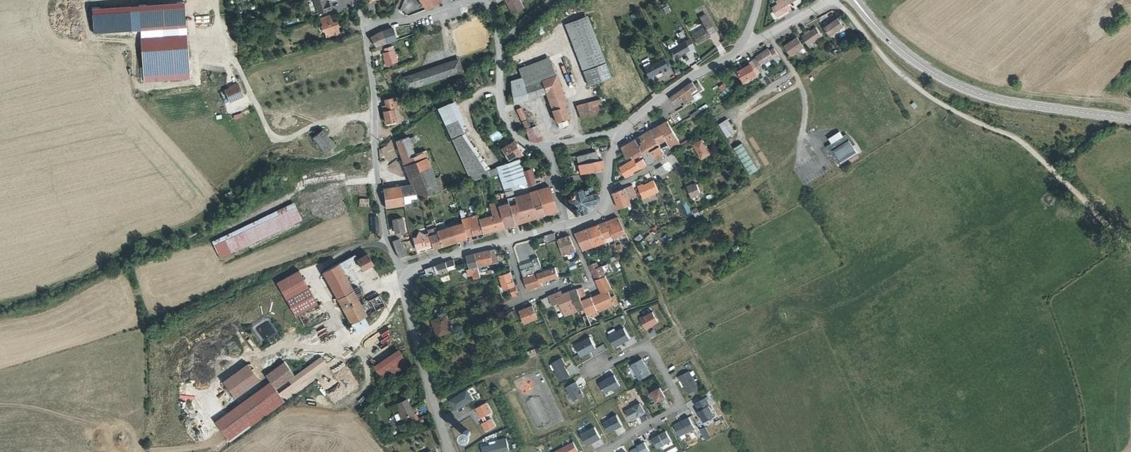 Vue aérienne de Sorbey (Moselle)