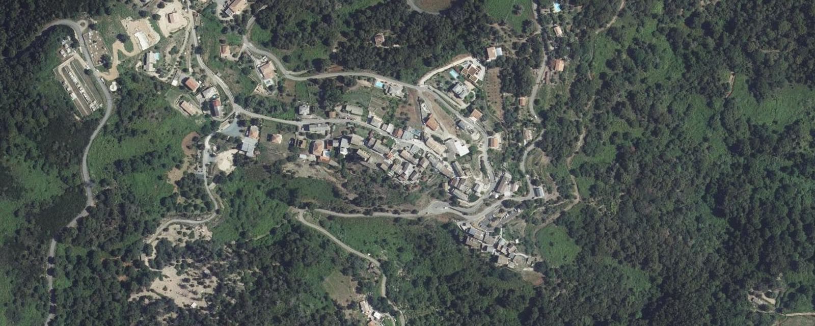 Vue aérienne de Sorbo-Ocagnano (Haute-Corse)