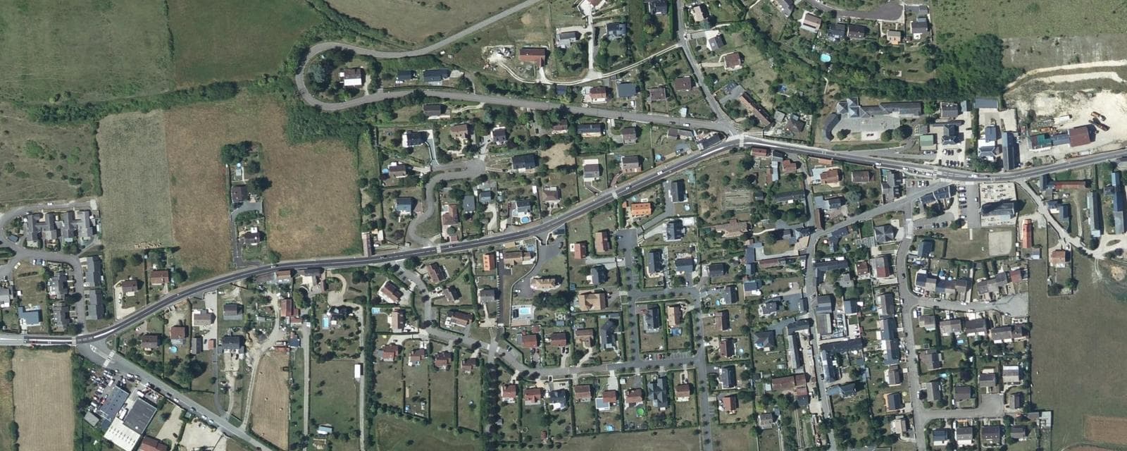 Vue aérienne de Sotteville-sous-le-Val (Seine-Maritime)