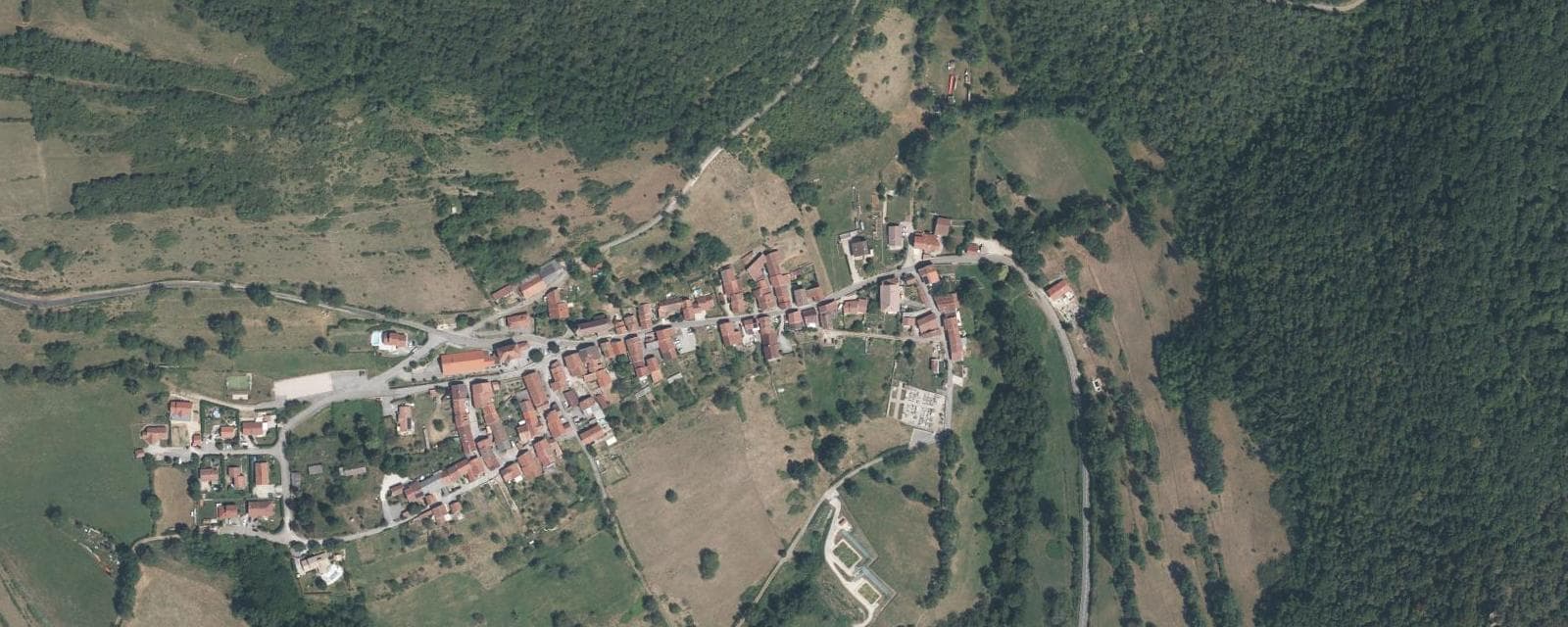 Vue aérienne de Souclin (Ain)