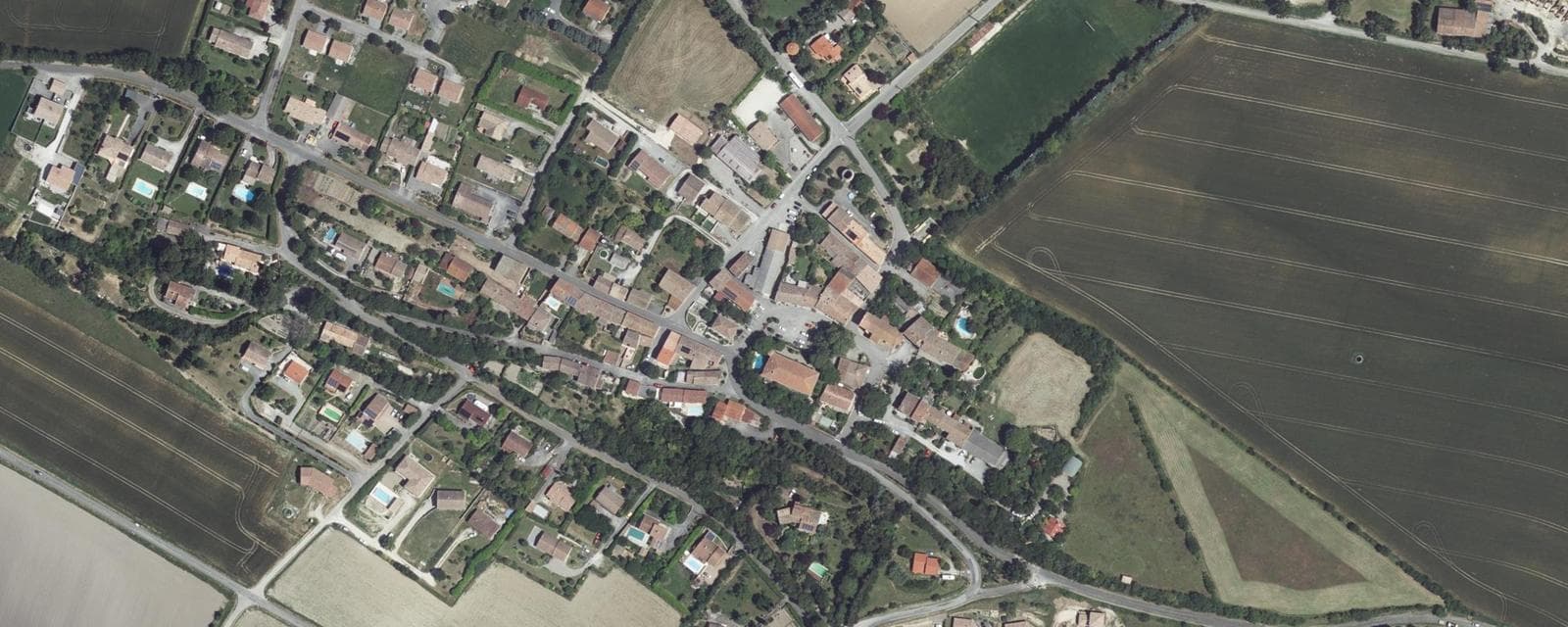 Vue aérienne de Souilhe (Aude)