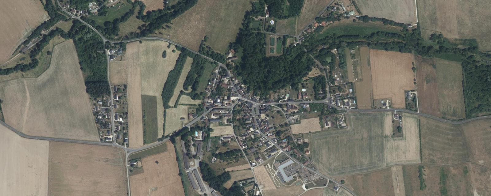 Vue aérienne de Souvigny-de-Touraine (Indre-et-Loire)