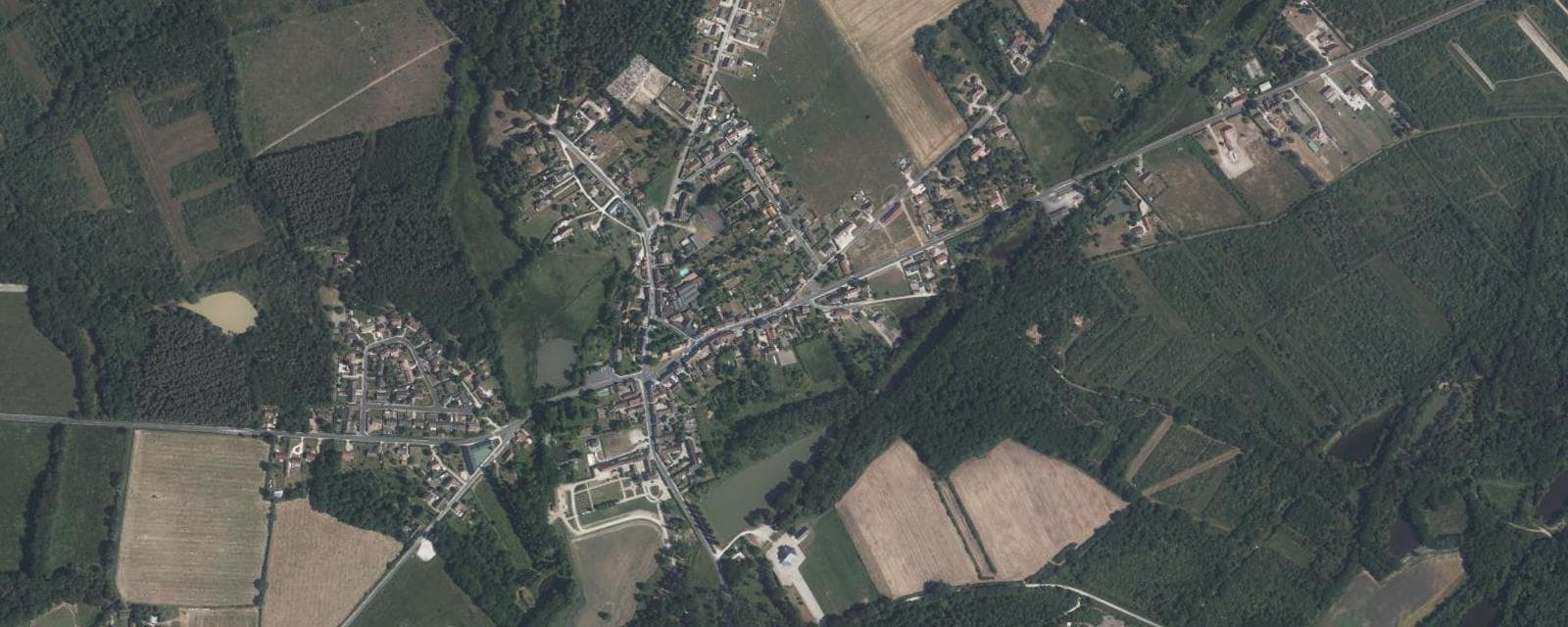 Vue aérienne de Souvigny-en-Sologne (Loir-et-Cher)