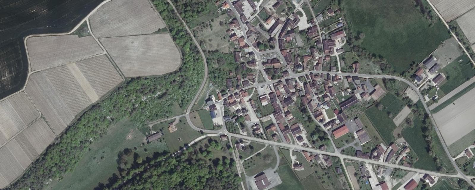 Vue aérienne de Spoy (Aube)