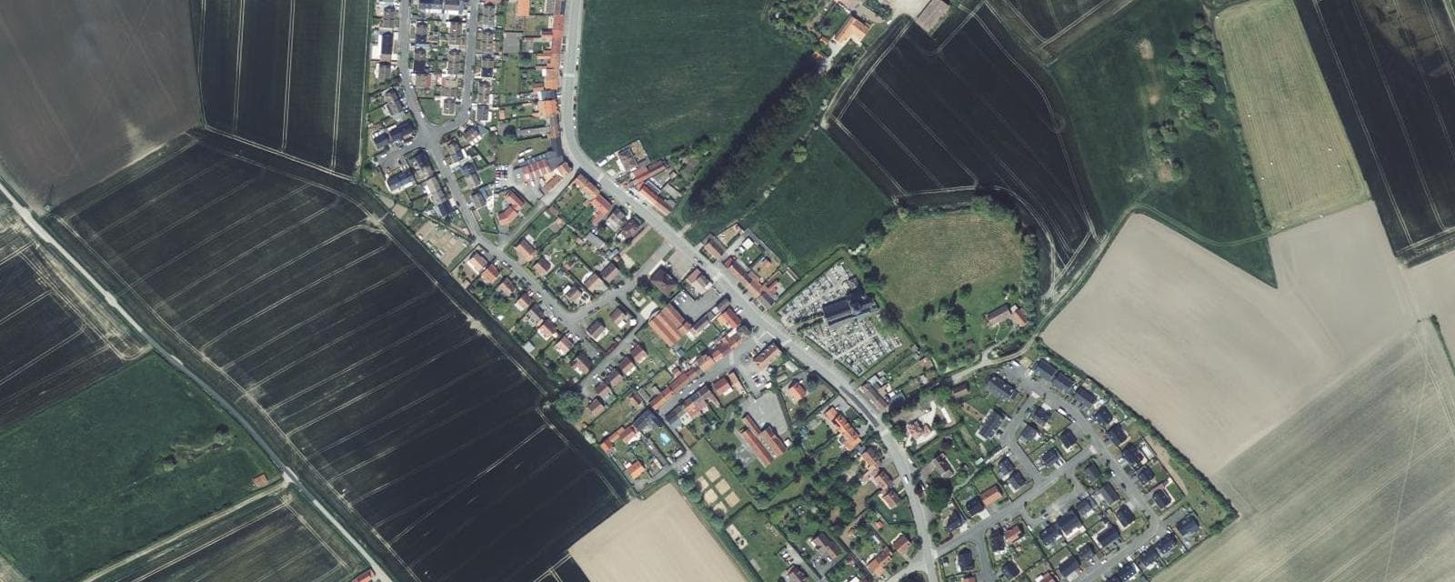 Vue aérienne de Steene (Nord)