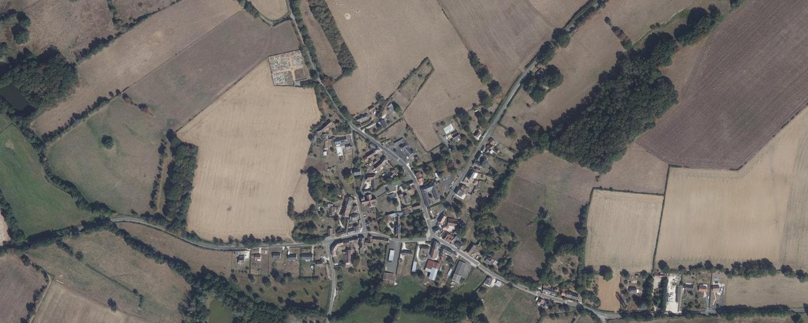 Vue aérienne de Subligny (Cher)