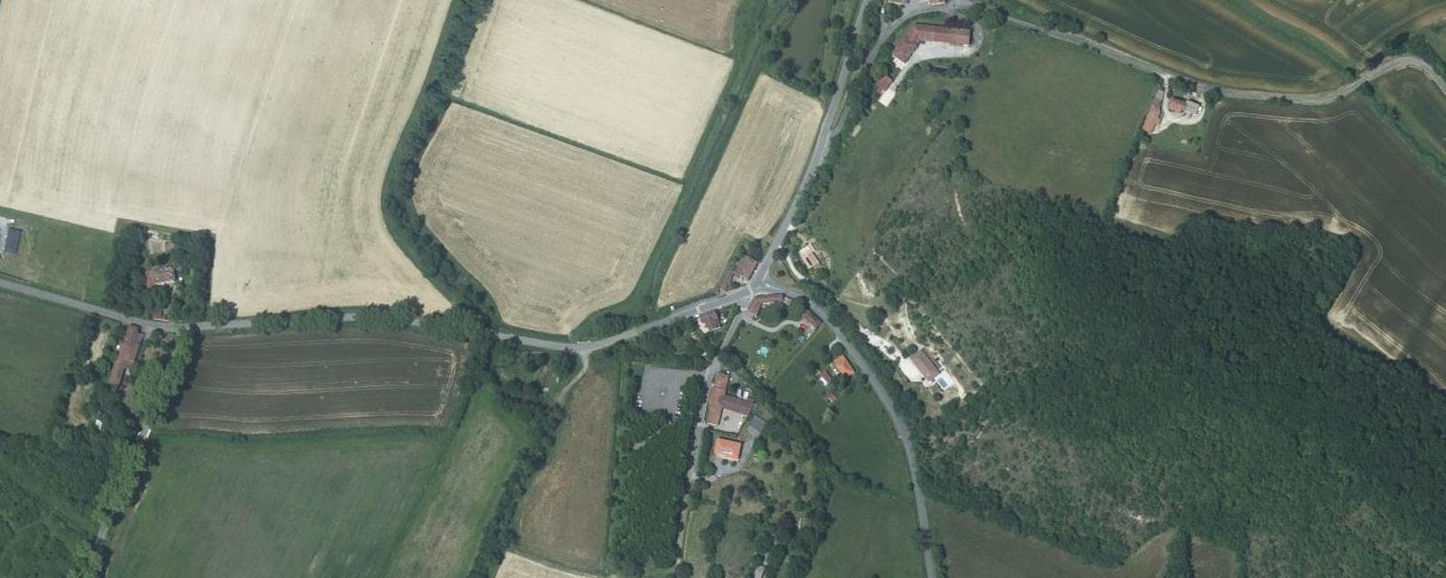 Vue aérienne de Tachoires (Gers)
