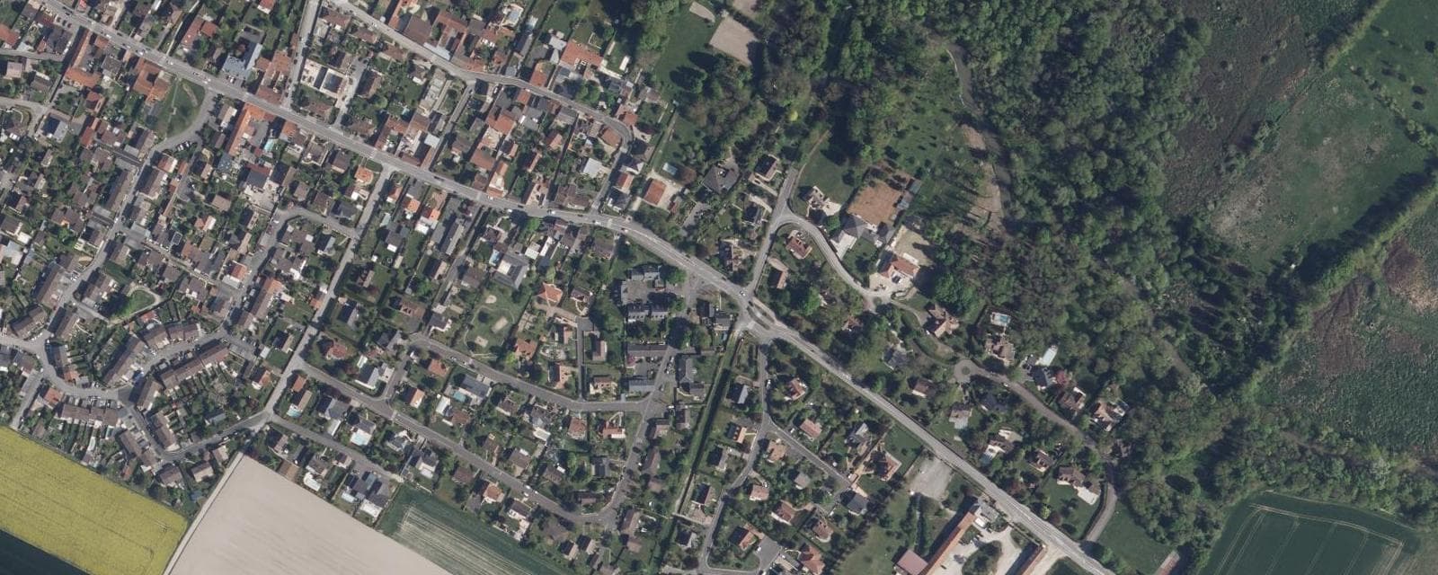 Vue aérienne de Taissy (Marne)