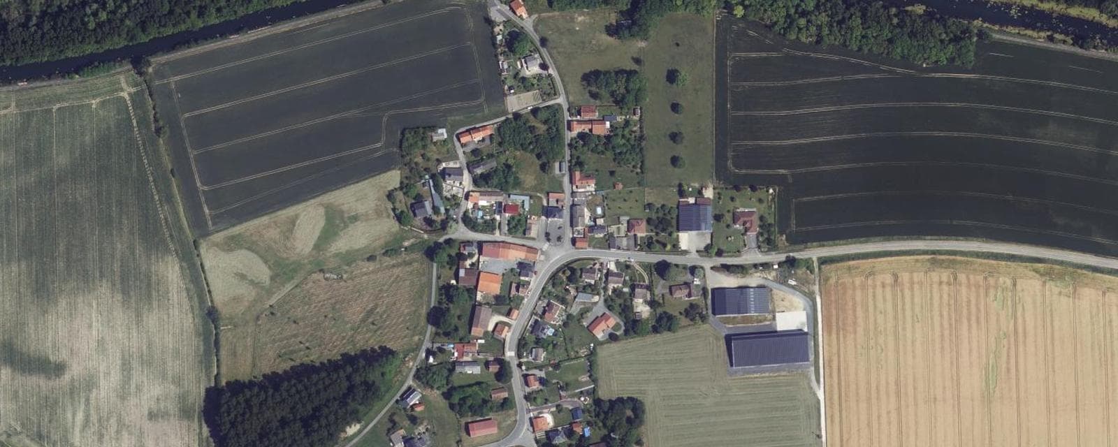 Vue aérienne de Taizy (Ardennes)
