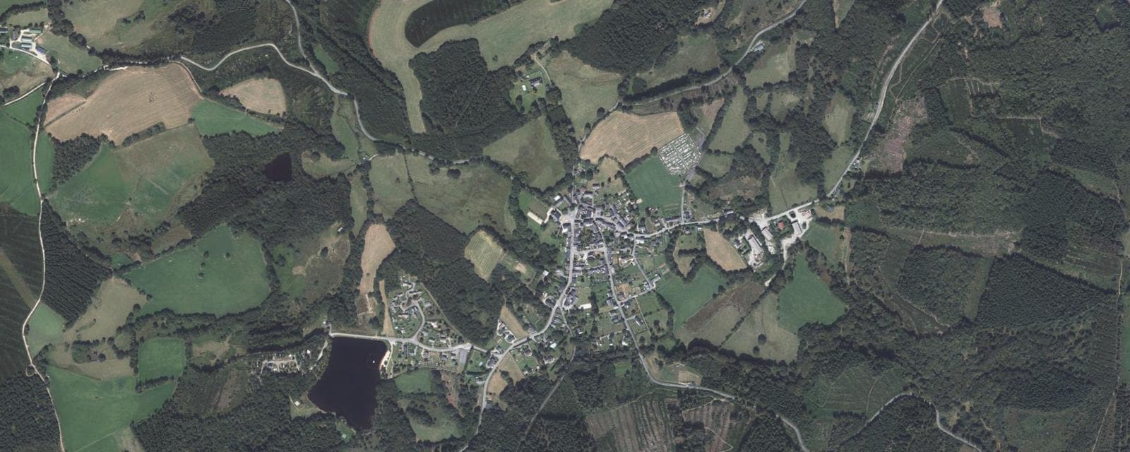 Vue aérienne de Tarnac (Corrèze)