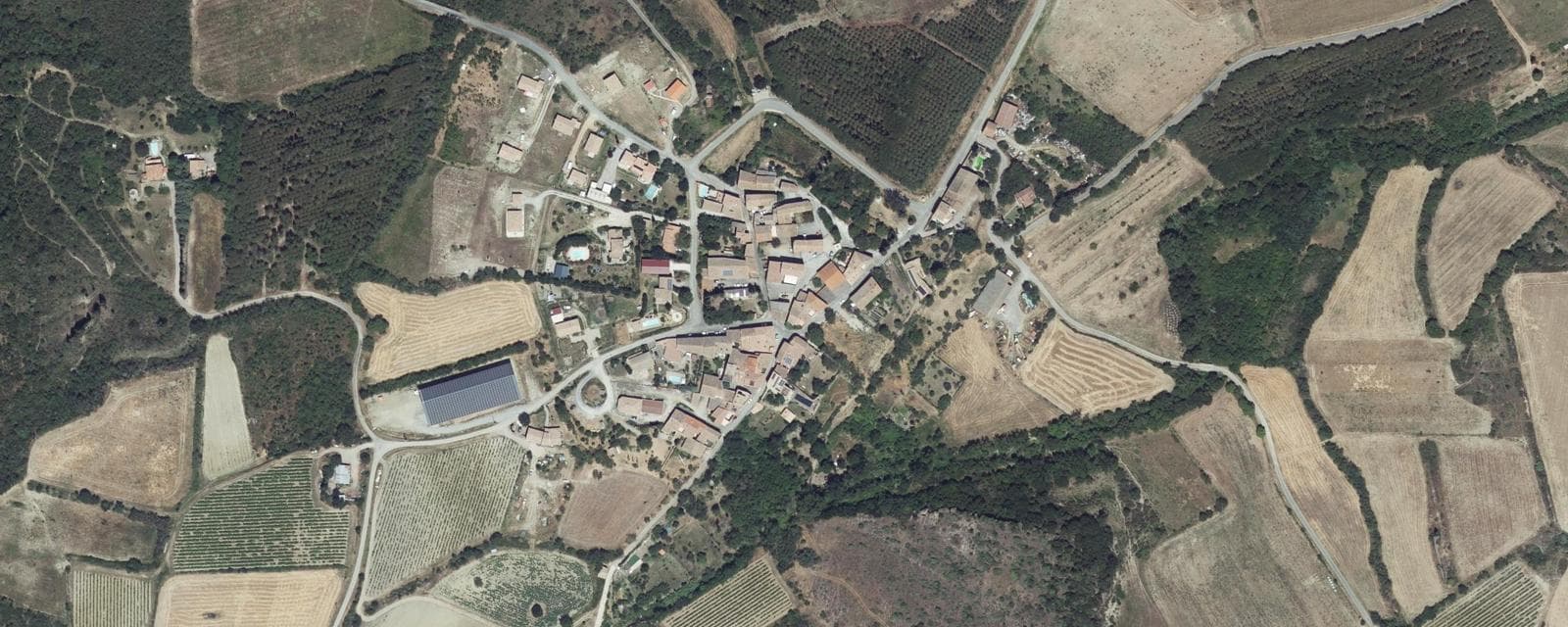 Vue aérienne de Taurize (Aude)