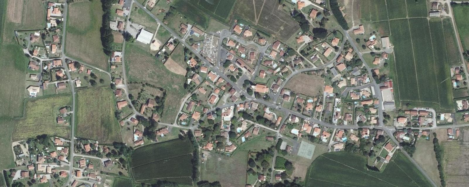 Vue aérienne de Téthieu (Landes)
