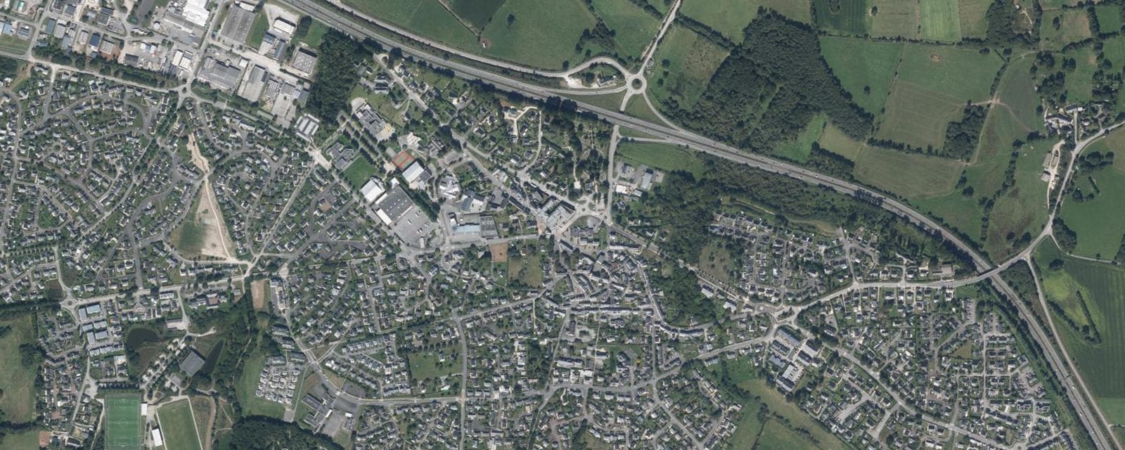 Vue aérienne de Theix-Noyalo (Morbihan)