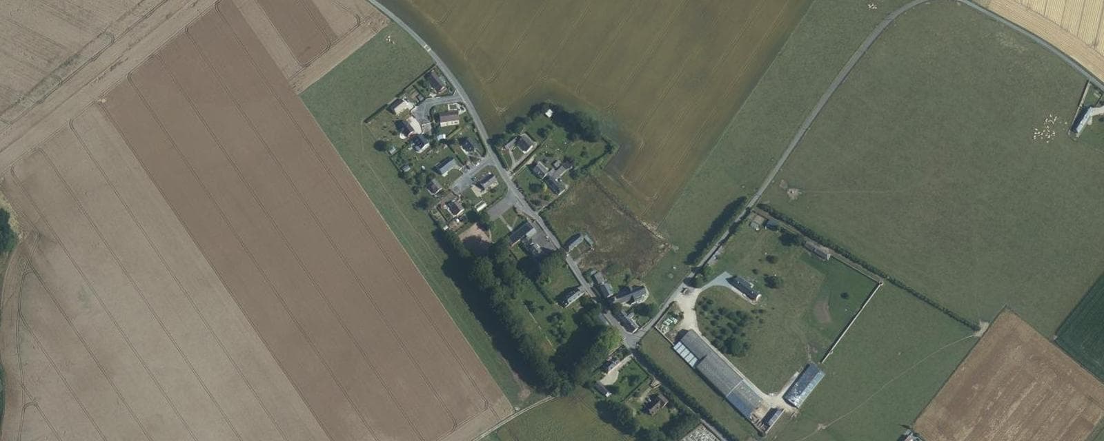 Vue aérienne de Thiergeville (Seine-Maritime)