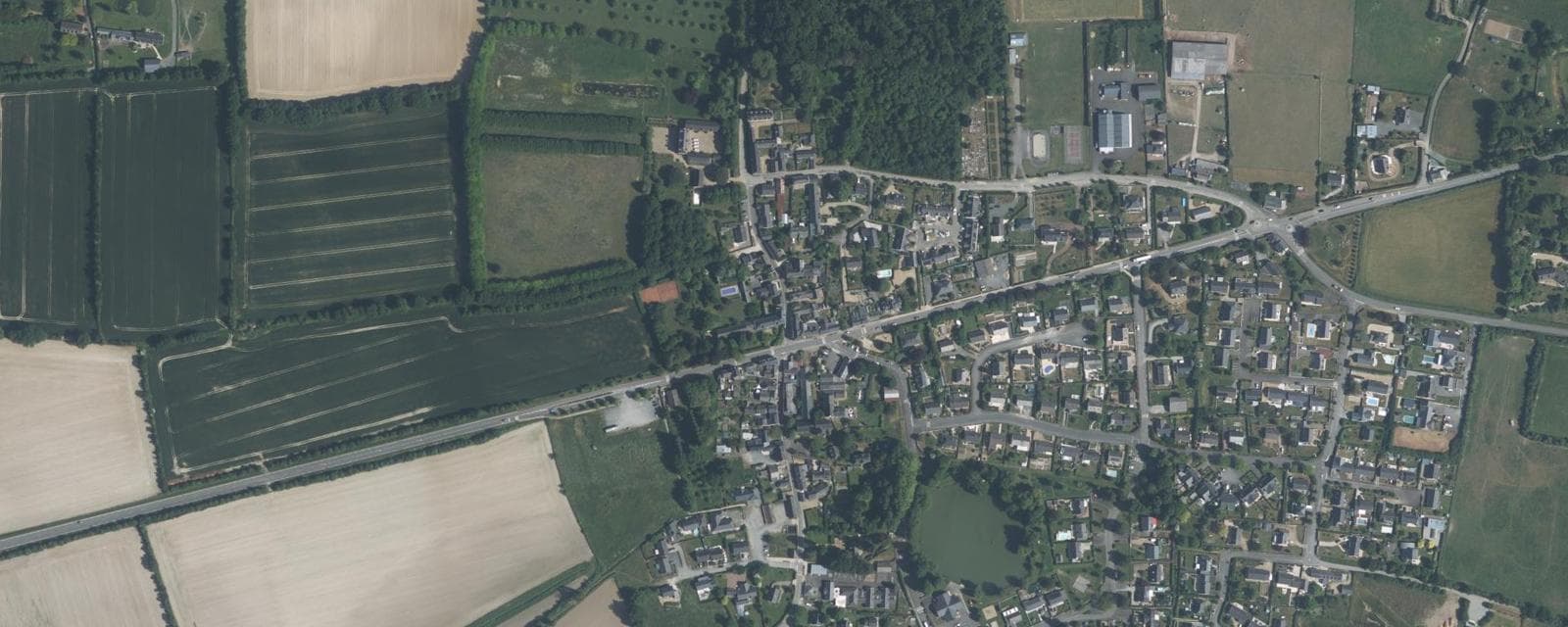 Vue aérienne de Thorigné-d'Anjou (Maine-et-Loire)